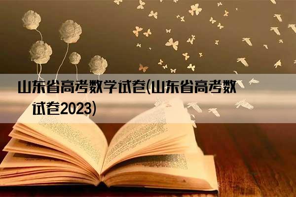 山东省高考数学试卷(山东省高考数学试卷2023)